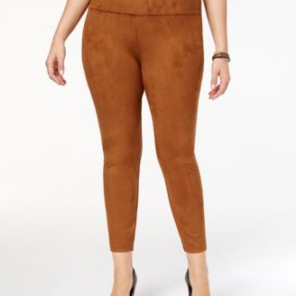Style Co Faux-Suede Comfort-W Saddle Leggings - Picture 1 of 5